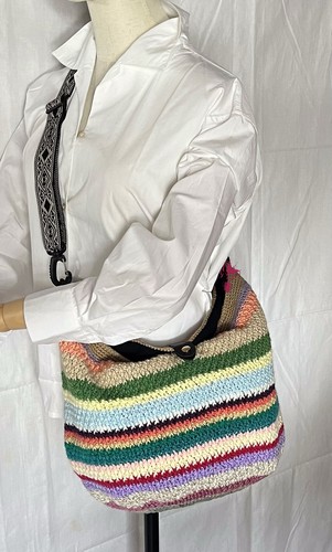 Borsa righe uncinetto - borsa,