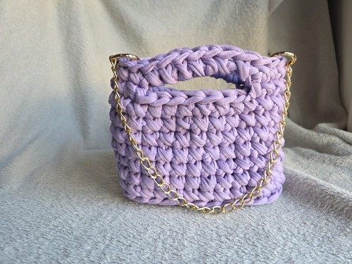 Borsa lilla crochet - borsa,