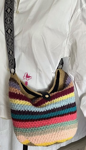 Borsa righe uncinetto - borsa,