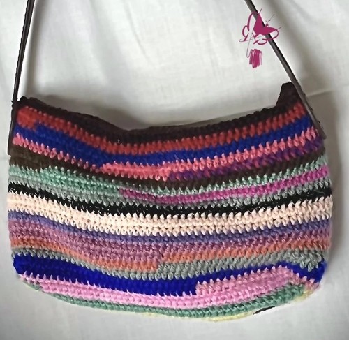 Borsa righe uncinetto - a,
