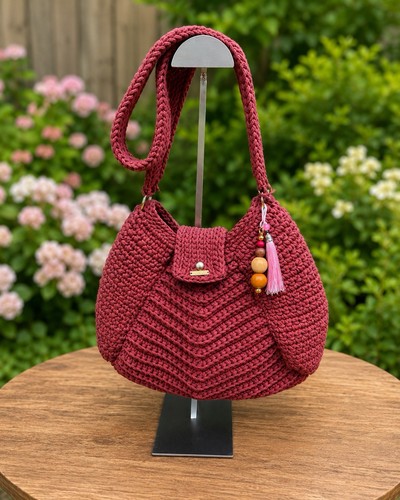 Borsa all uncinetto fatta - borsa, a