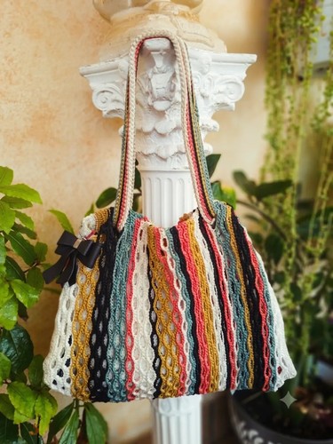 Borsa donna uncinetto fatta - borsa,