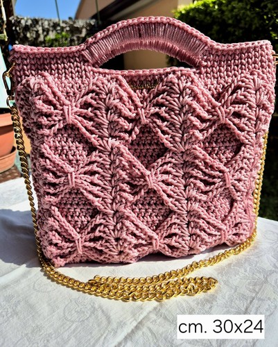 Borsa uncinetto fatta mano - borsa, a