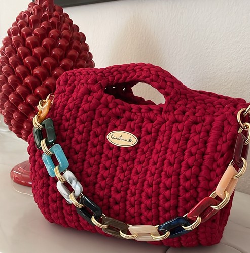 Borsa fatta mano uncinetto - a,