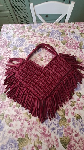 Borsa donna uncinetto fatta - borsa,