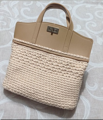 Borsa capiente uncinetto fatta - borsa,