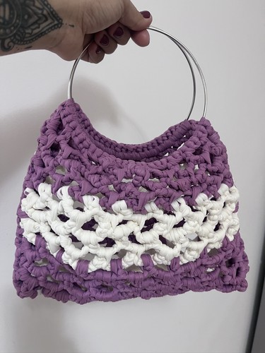 Borsa fatta mano uncinetto - borsa, a