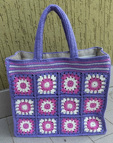 Borsa uncinetto fatta a - ad,