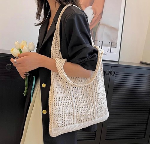 Borsa uncinetto fatta mano - uncinetto, a