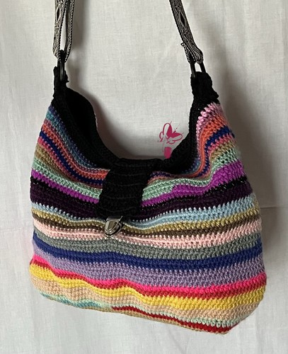 Borsa righe uncinetto - borsa,